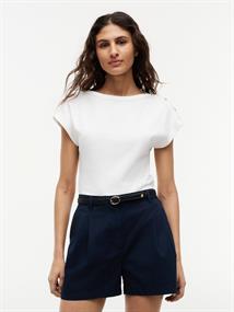 GOLD BTN CAP-SLV BOAT-NK TEE ecru
