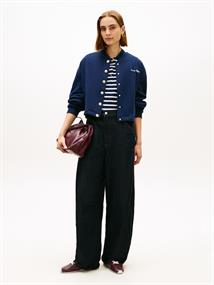 GOLD BTN HWK BOMBER dark night navy