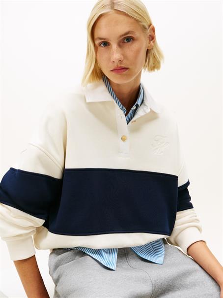 GOLD BTN RUGBY SWTSRT calico