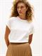 GOLD BUTTON MDRN C-NK SS TEE ivory silk