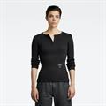 Granddad slim l\s wmn dk black