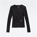 Granddad slim l\s wmn dk black
