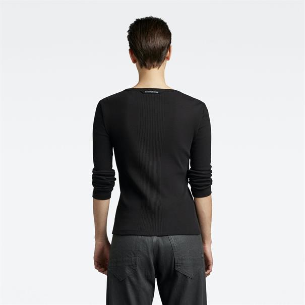 Granddad slim l\s wmn dk black
