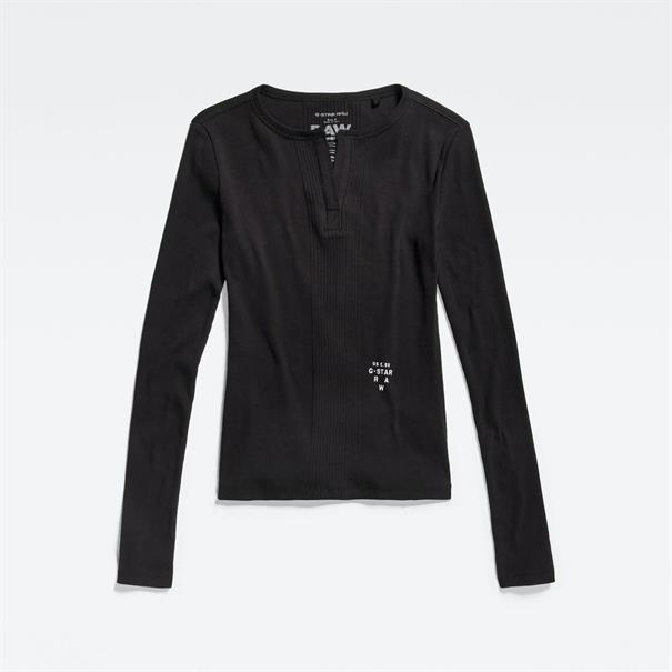 Granddad slim l\s wmn dk black