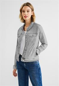 Graue Jeansjacke heavy grey bleached