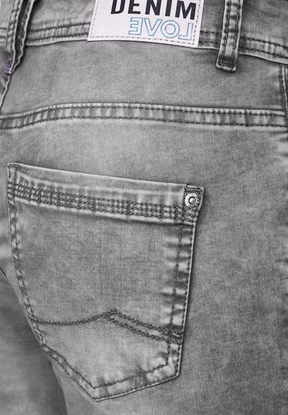 Graue Loose Fit Jeans grey washed