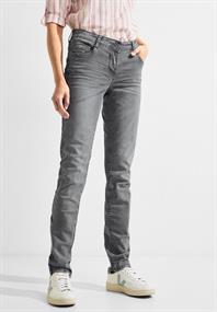 Graue Loose Fit Jeans mid grey used wash