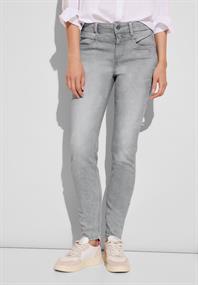 Graue Slim Fit Jeans light grey random wash