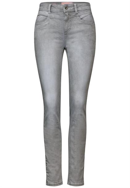 Graue Slim Fit Jeans light grey random wash