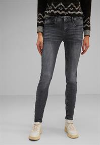 Graue Slim Fit Jeans steel grey netwash