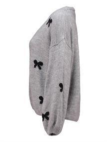 grey-black bow