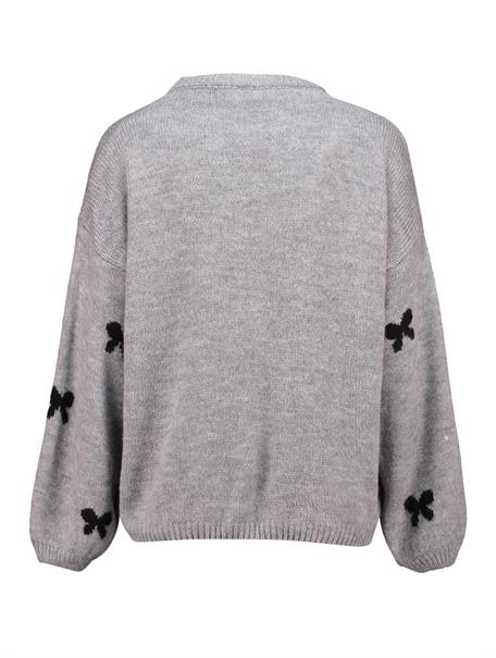 grey-black bow
