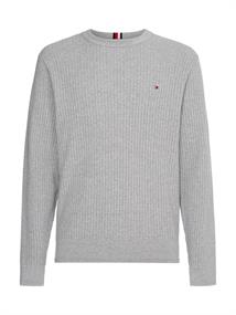 GRID STRUCTURE CREW NECK light grey heather