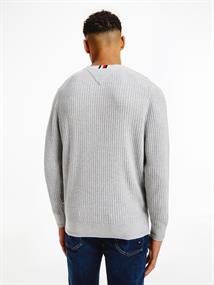 GRID STRUCTURE CREW NECK light grey heather