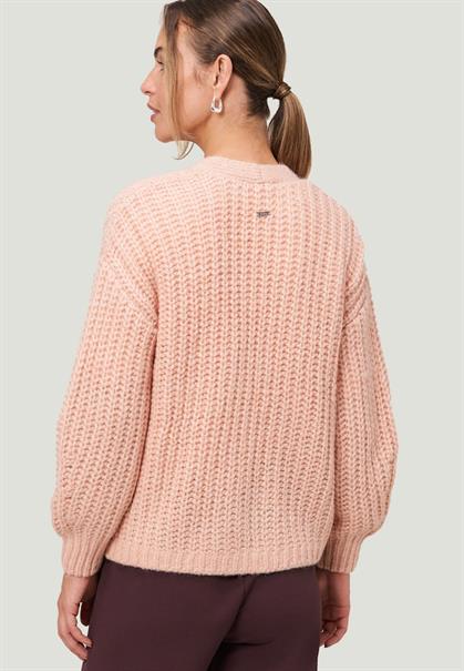 Grobstrickjacke light rose melange