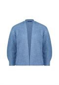 Grobstrickjacke middle blue melange