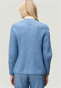 Grobstrickjacke middle blue melange
