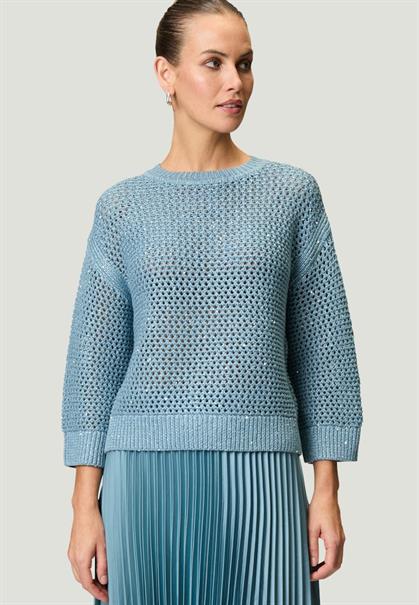 Grobstrickpullover bluesilver