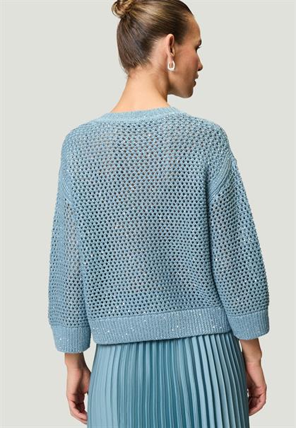 Grobstrickpullover bluesilver