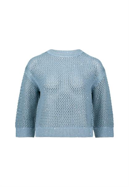 Grobstrickpullover bluesilver