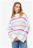 Grobstrickpullover mit Streifen creampink