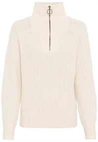 Grobstrickpullover mit Wollanteil creme