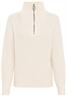 Grobstrickpullover mit Wollanteil creme