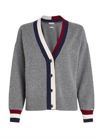 GS WOOL CASHMERE CARDIGAN med heather grey