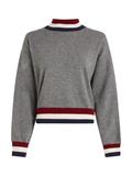 GS WOOL CASHMERE MOCK-NK SWT med heather grey