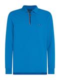 GS ZIP RWB TIPPED L/S SLIM POLO cerulean aqua