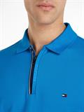 GS ZIP RWB TIPPED L/S SLIM POLO cerulean aqua