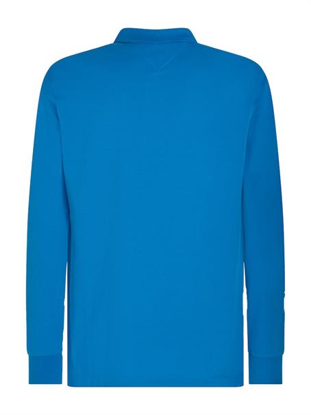 GS ZIP RWB TIPPED L/S SLIM POLO cerulean aqua