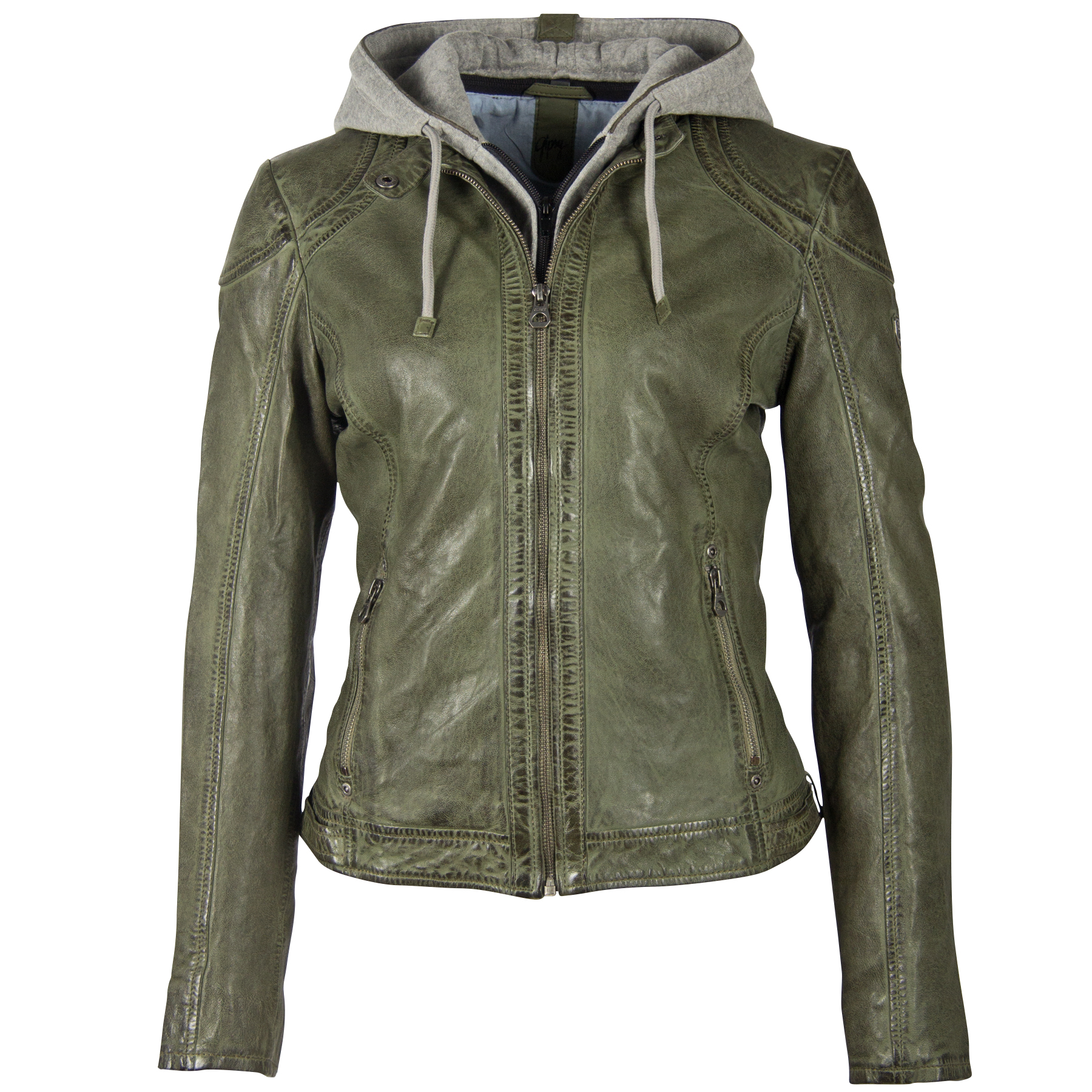 Gipsy Damen Jacke Gwammy Lacuv Olive - mit kapuze