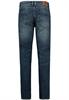 HAKA Jeans,MODERN STRAIGHT, 5-pocket, aufges.Gesäßtaschen mit Teilungsnaht,Knopfleiste dark blue denim d195
