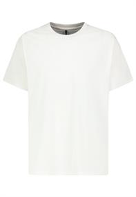 HAKA Shirt, kurzarm, Rundhals mit Rippblende,grosser Photoprint auf dem Rücken "Malama", boxy fit offwhite