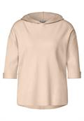 Halbarm Kapuzenpullover light smooth sand melange