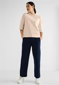 Halbarm Kapuzenpullover light smooth sand melange