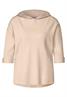 Halbarm Kapuzenpullover light smooth sand melange