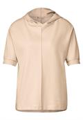 Halbarm Kapuzenshirt light smooth sand