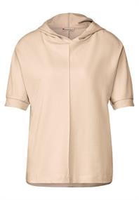 Halbarm Kapuzenshirt light smooth sand