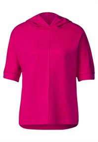 Halbarm Kapuzenshirt nu pink