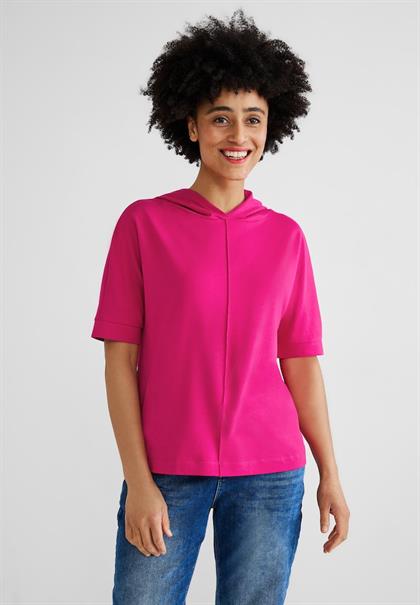 Halbarm Kapuzenshirt nu pink