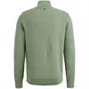 Half zip collar cotton mouline quiet green