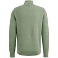 Half zip collar cotton mouline quiet green