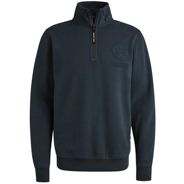 Half zip collar soft brushed terry salute