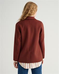 Handgenähter Blazer in gerader Form cocoa bean