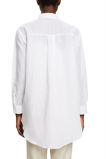 Hemd aus Baumwolle-Leinen-Mix white