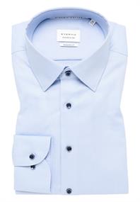 Hemd Dobbydesign Langarm hellblau