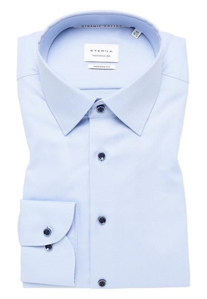 Hemd Dobbydesign Langarm hellblau