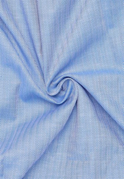 Hemd Fischgrat Langarm mittelblau
